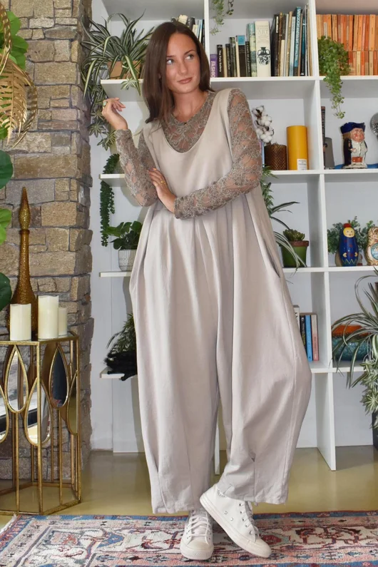 Lace Body Skim Top Mocha